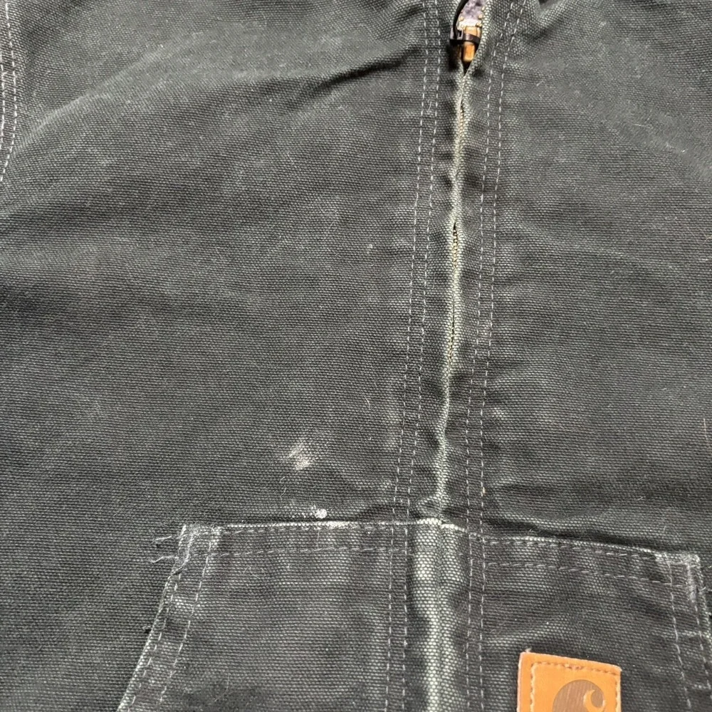 Vtg Carhartt Jacket Boys‎ Small 6/7 Spruce Green Canvas Hooded Active YYJ169 SPC